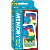 School Zone Memory Match Farm Flash Card Game