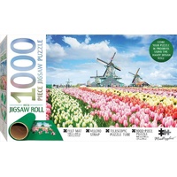 Dutch Windmills - 1000 Piece Puzzle  (Includes Roll-Up Mat)