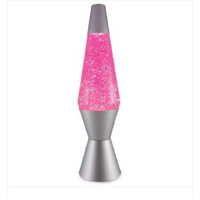 Silver/Pink Diamond Glitter Lamp