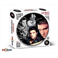 Elvis 8 Piece Coaster Set With Metal Tin