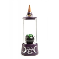 Cauldron Glass Case LED Backflow Incense Burner