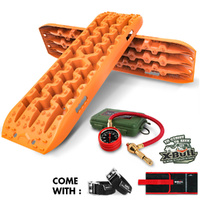 X-BULL Recovery Tracks Boards Sand Truck Mud 4WD 4x4 Gen3.0 Orange/ Tyre Tire Deflator