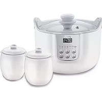 Joyoung White Porclain Slow Cooker 1.8L with 3 Ceramic Inner Containers