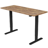 Sit To Stand Up Standing Desk, 140x60cm, 72-118cm Electric Height Adjustable, 70kg Load, Oak Style/Black Frame