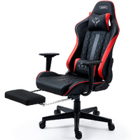 Apex Series Reclining Gaming Ergonomic Office Chair with Footrest, Black and Red