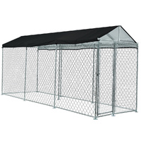 4.5x1.5m Dog Enclosure Pet Playpen Outdoor Wire Cage Puppy Fence with Cover Shade