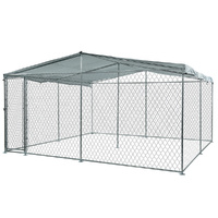 4x4x1.8m Dog Enclosure Pet Playpen Outdoor Wire Cage Puppy Fence with Cover Shade