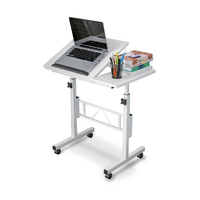  Laptop Desk Portable Mobile Computer Table Stand Adjustable Bed Study White