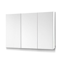  Bathroom Vanity Mirror with Triple Door Storage Cabinet (White)