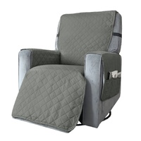  Pet Sofa Cover Recliner Chair S Size with Pocket, Light Grey