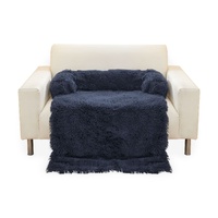  Pet Sofa Cover Soft with Bolster XL Size (Dark Blue)