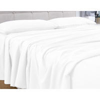 4 Pcs Bed Sheet Set 2000 Thread Count Ultra Soft Microfiber - Single (White)