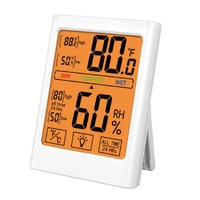  Thermo Hygrometer Has Backlight White