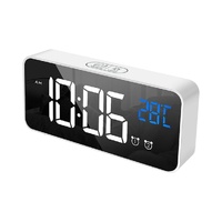  Digital Clock Mirrored White