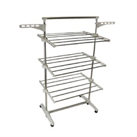 Laundry Drying Rack 3 Tier,  Adjustable and Foldable Clothing, White