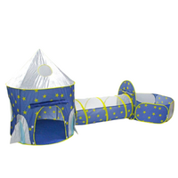 3 in 1 Sky Style Kids Play Tent with Carrying Bag - Blue and Yellow