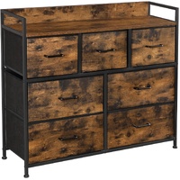  Dresser for Bedroom Chest of Drawers Rustic Brown and Black