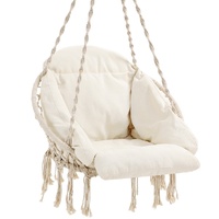  Hammock Hanging Chair with Cushion Cloud White