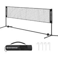 3m Portable Tennis Badminton Net Black