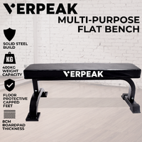  Fitness Flat Bench Weight Press Gym Home Strength Training