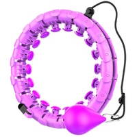 Weighted Hula Hoop with 26 Detachable Knots (Purple)