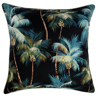 Cushion Cover-With Piping-Palm Trees Black-60cm x 60cm