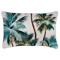 Cushion Cover-With Piping-Palm Trees Natural-35cm x 50cm