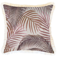 Cushion Cover-Coastal Fringe-Seminyak Rose-45cm x 45cm