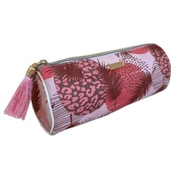 Roll Cosmetic Case-Leopard Palms