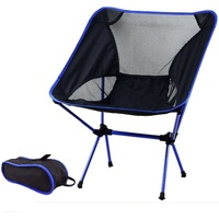 Ultralight Aluminum Alloy Folding Camping Camp Chair Outdoor Hiking Patio Backpacking Blue