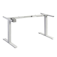 Standing Desk Height Adjustable Sit Stand Motorised White Single Motors Frame Top