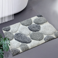 Pebble 3D Design Tufted Soft Pile Bathmat - 50x80