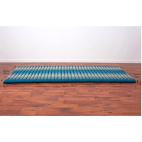 Natural Kapok Filled XL Day bed Roll Out Mattress Large Foldout Mat relaxation day bed camping or Yoga Matt - BLUE