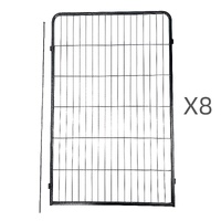 8 Panel 120 cm Heavy Duty Pet Dog Cat Rabbit Exercise Extension Playpen Puppy Rabbit Fence