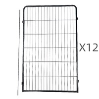 12 Panel 120 cm Heavy Duty Pet Dog Cat Rabbit Exercise Extension Playpen Puppy Rabbit Fence