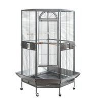 161 cm XL Corner Bird Cage Pet Parrot Aviary Perch Castor Wheel