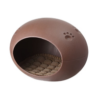 Medium Cave Cat Kitten Box Igloo Cat Bed House Dog Puppy House-Brown