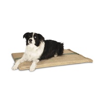 Large Hessian Pet Dog Puppy Bed Mat Pad House Kennel Cushion With Foam 100 x 69 cm