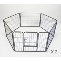 2 X 6 Panel 60 cm Heavy Duty Pet Dog Puppy Cat Rabbit Exercise Playpen Fence