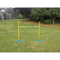 Portable Dog Puppy Training Practice Jump Bar Poles Agility Post