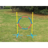 Portable Adjustable Dog Puppy Training Practice Jump Tyre Agility Post