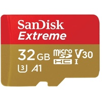 SANDISK SDSQXAF-032G-GN6MN 32GB MICRO SDHC EXTREME A1 V30, UHS-I/ U3, 100MB/s ,NO  SD ADAPTER