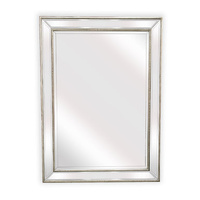 Silver Beaded Framed Mirror - Rectangle 80cm x 110cm