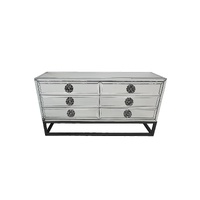 Athens Mirrored Dresser Table -Black