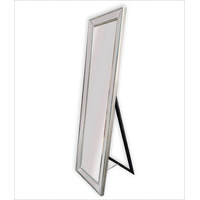 Silver Beaded Framed Mirror - Free Standing 50cm x 170cm