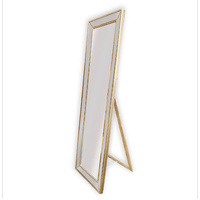 Gold Beaded Framed Mirror - Free Standing 50cm x 170cm