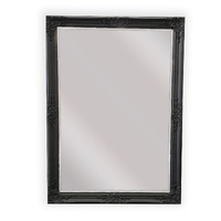 French Provincial Ornate Mirror - Black - Small  80cm x 110cm