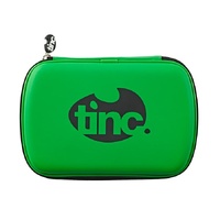 Two-Colour Hard Top Pencil Case : Green With Black Zip