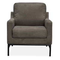 Fabric Armchair Occasional Accent Arm Chair Charcoal