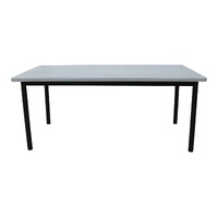 180cm 6 Seater Outdoor Dining Table Glass Concrete Top